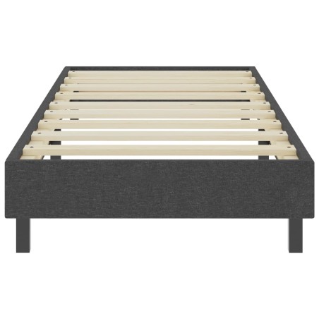 Sommier à lattes de lit sans matelas gris tissu 100x200 cm