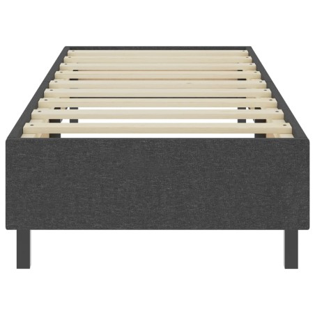 Sommier à lattes de lit sans matelas gris tissu 100x200 cm