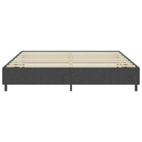 Sommier à lattes de lit sans matelas gris tissu 200x200 cm