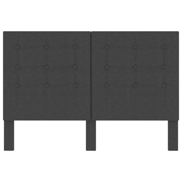 Tête de lit touffetée Gris foncé Tissu 140x200 cm