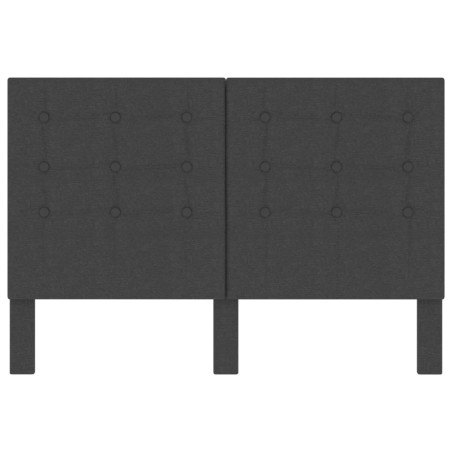 Tête de lit touffetée Gris foncé Tissu 140x200 cm