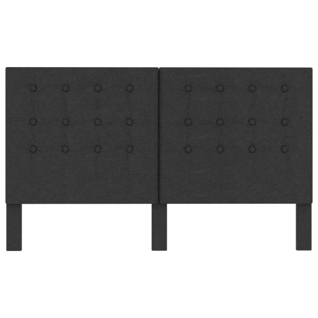 Tête de lit touffetée Gris foncé Tissu 160x200 cm