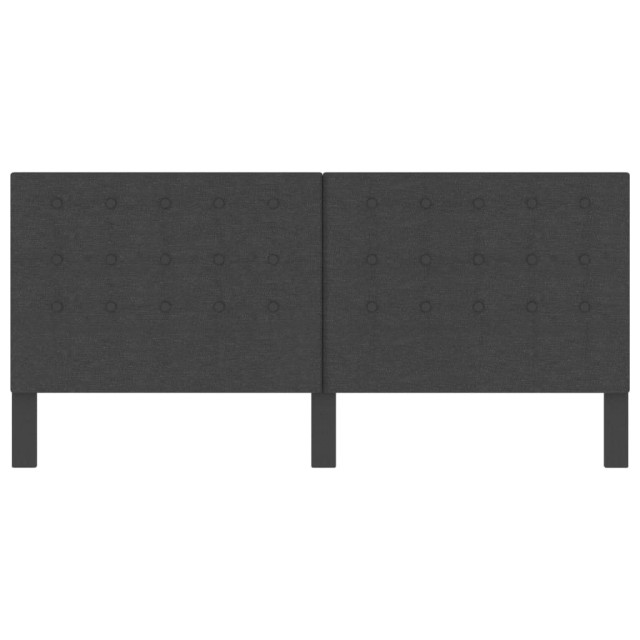 Tête de lit touffetée Gris foncé Tissu 200x200 cm