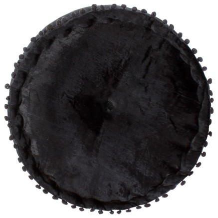 Pouf Rond Velours 40x20 cm Anthracite 2