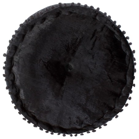 Pouf Rond Velours 40x20 cm Anthracite