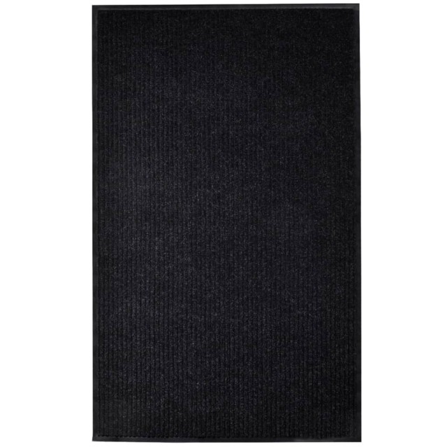 Tapis d'entrée noir 117x220 cm PVC