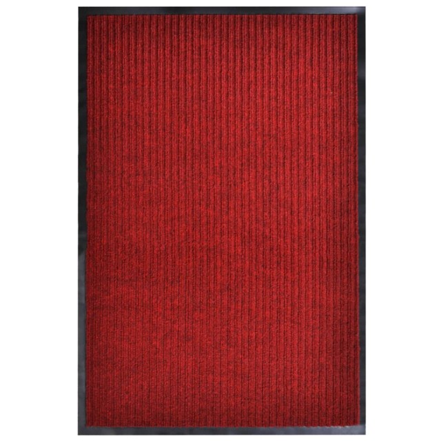 Tapis d'entrée rouge 117 x 220 cm PVC
