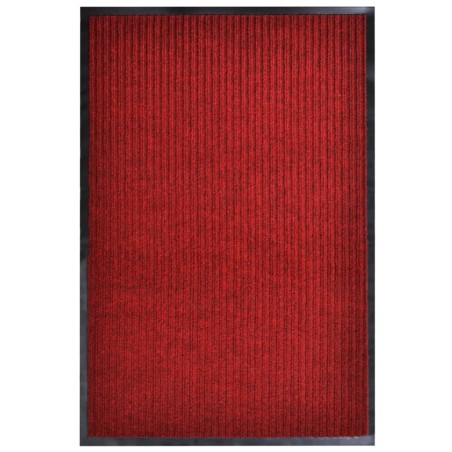 Tapis d'entrée rouge 117 x 220 cm PVC