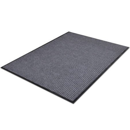 Tapis d'entrée gris 117x220 cm PVC