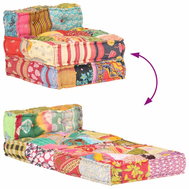 Pouf modulaire Patchwork Tissu