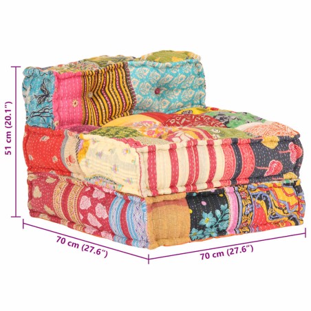 Pouf modulaire Patchwork Tissu