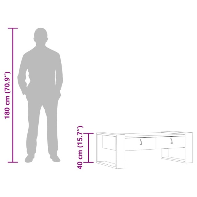 Table basse 110x60x40 cm Bois de teck massif