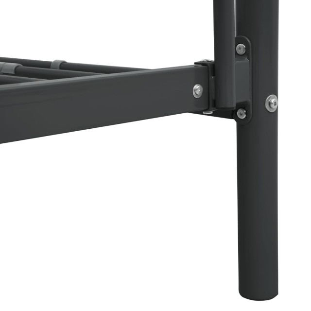 Cadre de lit superposé sans matelas noir 140x200 cm/90x200 cm