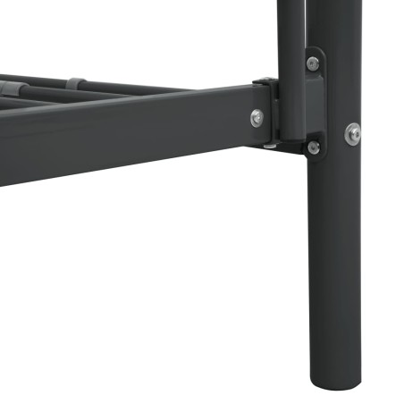 Cadre de lit superposé sans matelas noir 140x200 cm/90x200 cm