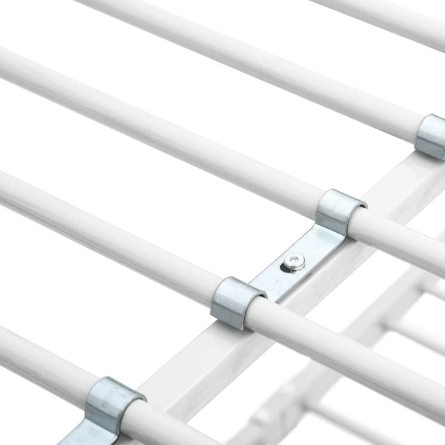 Lit superposé sans matelas blanc métal 90x200 cm