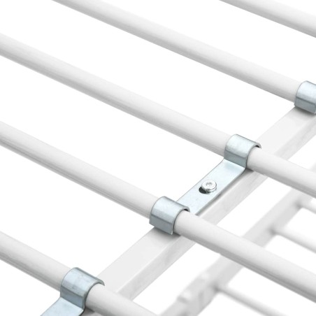 Lit superposé sans matelas blanc métal 90x200 cm