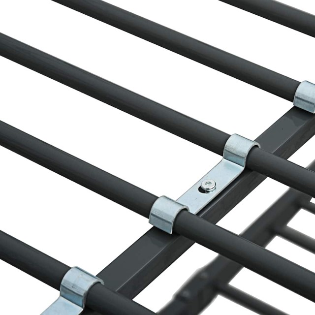 Lit superposé sans matelas noir métal 90x200 cm