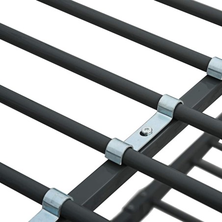 Lit superposé sans matelas noir métal 90x200 cm