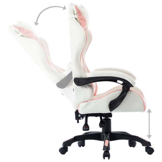 Fauteuil de jeux vidéo Rose Similicuir