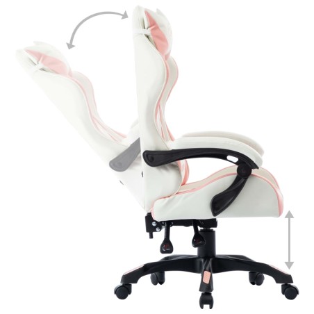 Fauteuil de jeux vidéo Rose Similicuir