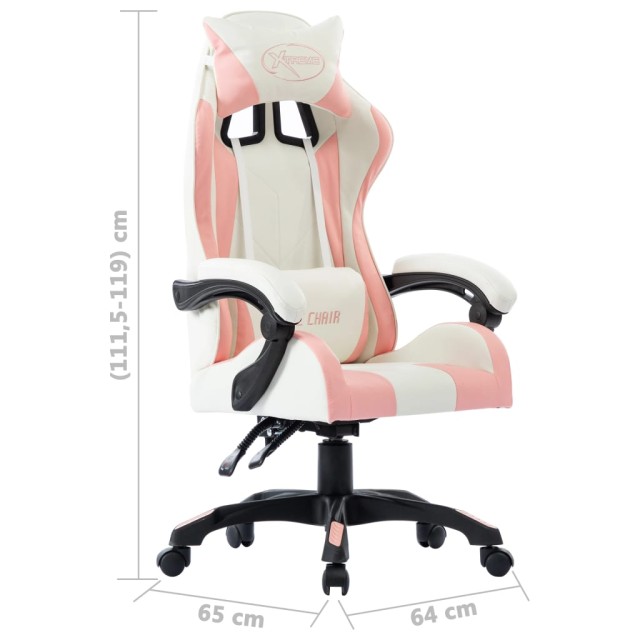 Fauteuil de jeux vidéo Rose Similicuir