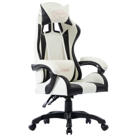 Fauteuil de jeux vidéo Blanc Similicuir