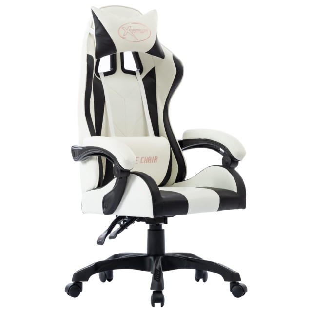 Fauteuil de jeux vidéo Blanc Similicuir