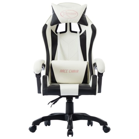 Fauteuil de jeux vidéo Blanc Similicuir