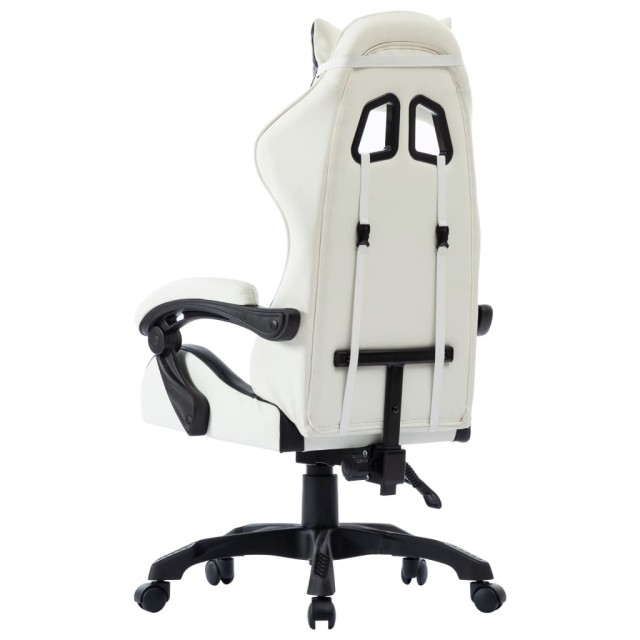 Fauteuil de jeux vidéo Blanc Similicuir