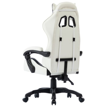 Fauteuil de jeux vidéo Blanc Similicuir