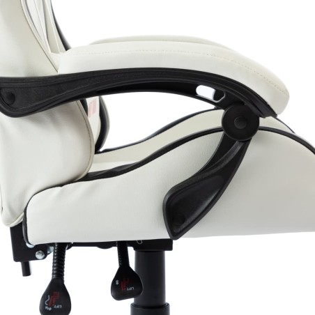 Fauteuil de jeux vidéo Blanc Similicuir