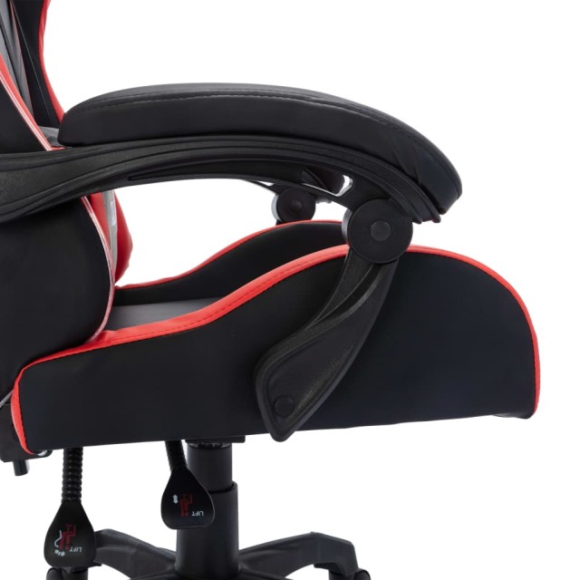 Fauteuil de jeux vidéo avec LED RVB Rouge et noir Similicuir