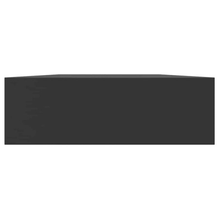 Étagère murale flottante avec tiroir Noir 80x25x8 cm
