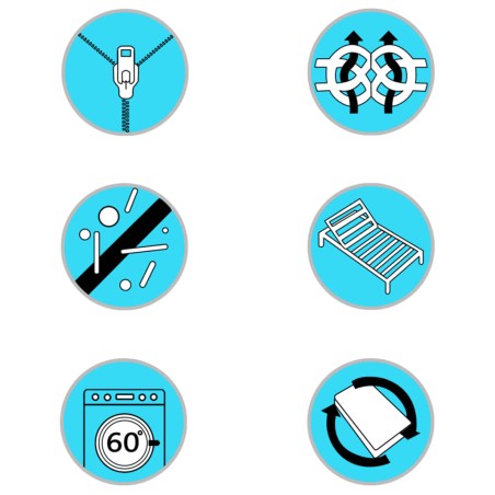 Surmatelas de sommier tapissier 200x120x5 cm mi-doux