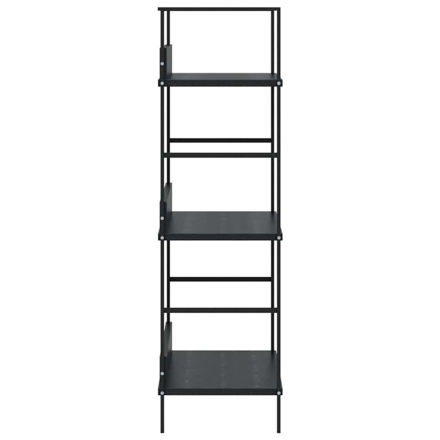 Bibliothèque à 3 niveaux noir 60x27,6x90,5 cm bois d'ingénierie