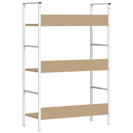 Bibliothèque à 3 niveaux chêne 60x27,6x90,5cm bois d'ingénierie