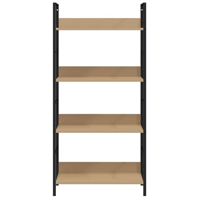 Bibliothèque à 4 niveaux chêne 60x27,6x124,5 cm bois ingénierie