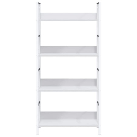 Bibliothèque à 4 niveaux blanc 60x27,6x124,5 cm bois ingénierie