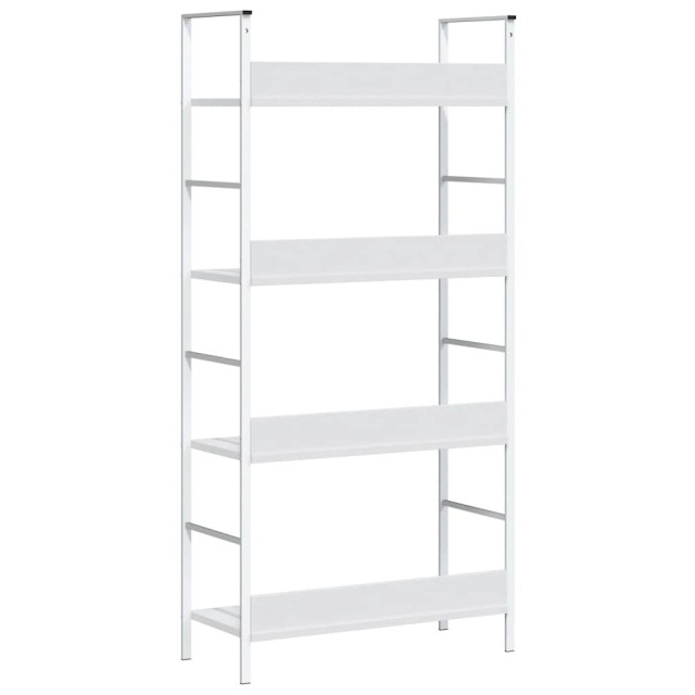 Bibliothèque à 4 niveaux blanc 60x27,6x124,5 cm bois ingénierie
