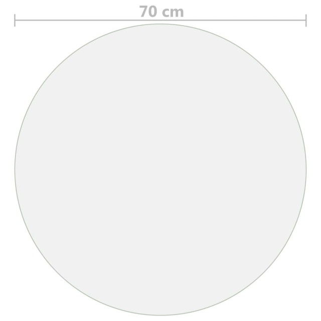 Protecteur de table mat Ø 70 cm 1,6 mm PVC