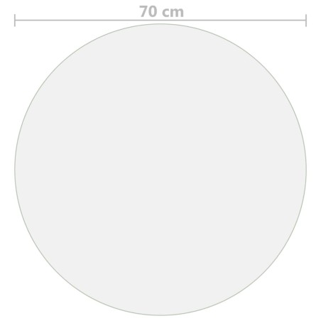 Protecteur de table mat Ø 70 cm 1,6 mm PVC