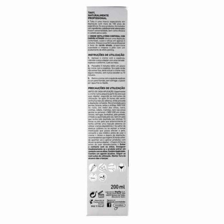 Crema Depilatoria Corporal Carbón Activado Taky Carbon Activado 200 m