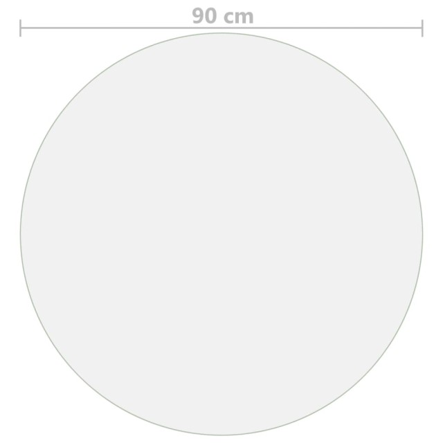 Protecteur de table mat Ø 90 cm 2 mm PVC