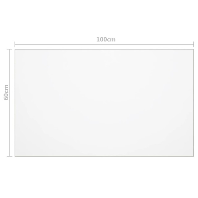 Protecteur de table transparent 100x60 cm 1,6 mm PVC