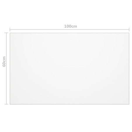 Protecteur de table mat 100x60 cm 1,6 mm PVC