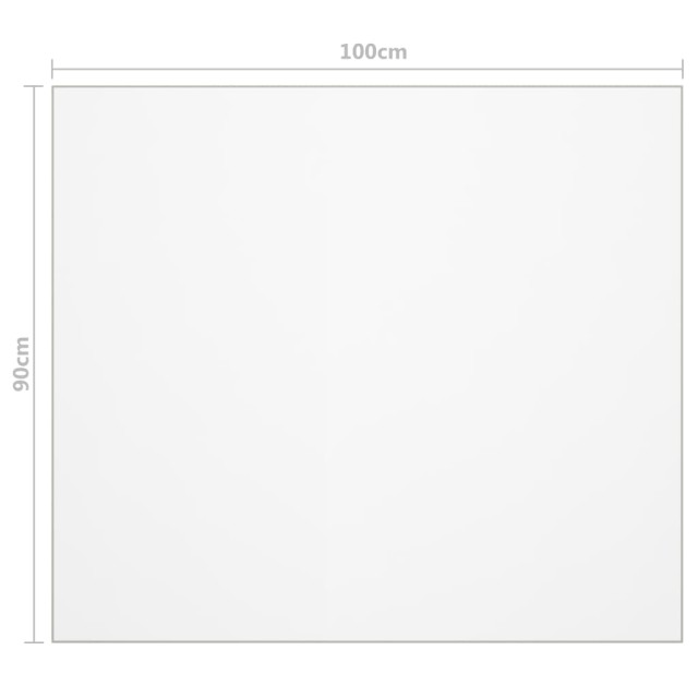 Protecteur de table transparent 100x90 cm 1,6 mm PVC