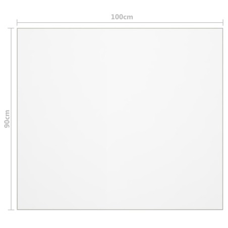 Protecteur de table transparent 100x90 cm 1,6 mm PVC