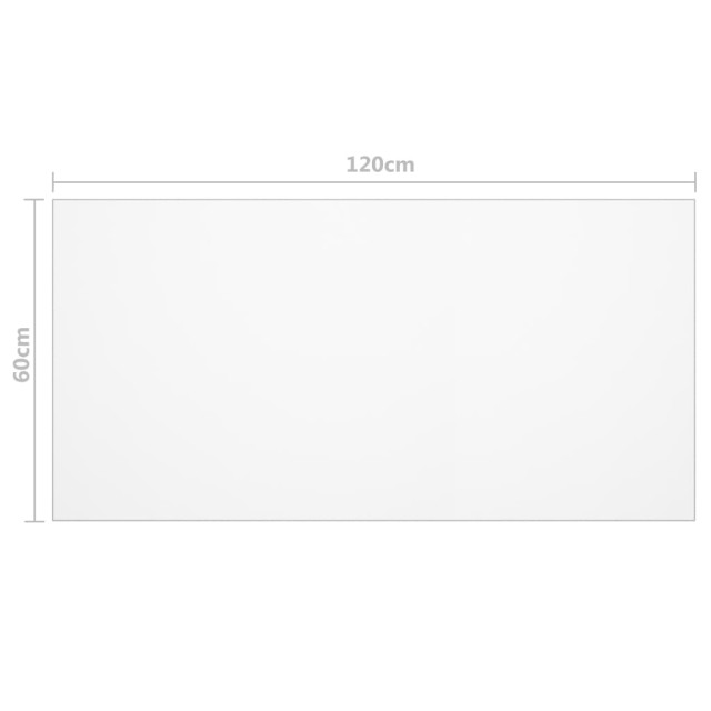 Protecteur de table mat 120x60 cm 1,6 mm PVC