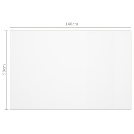 Protecteur de table transparent 140x90 cm 1,6 mm PVC