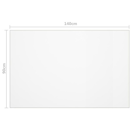 Protecteur de table mat 140x90 cm 1,6 mm PVC